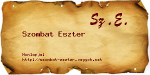 Szombat Eszter névjegykártya