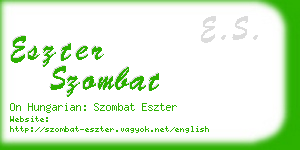 eszter szombat business card